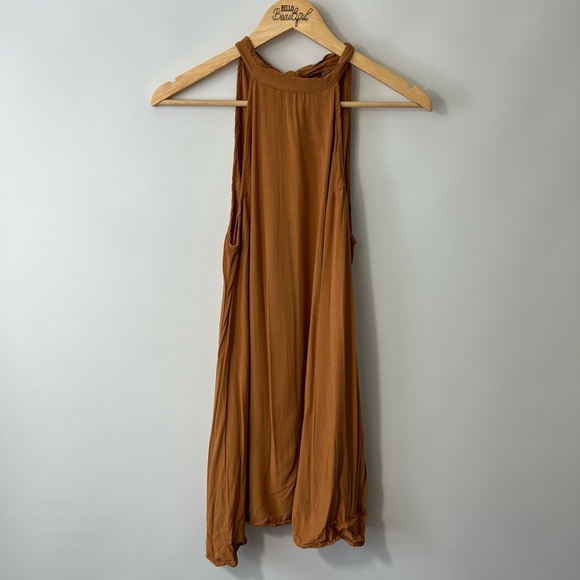 Elegant Brown Sleeveless Dress - Picture 1 of 2